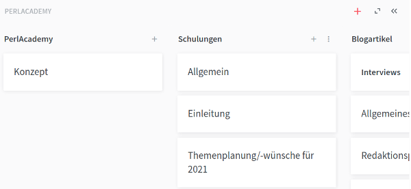 Der Workspace als Board